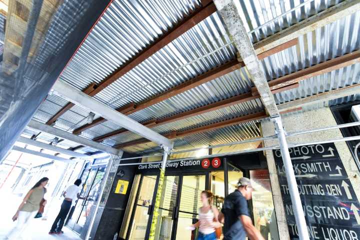 Brooklyn Heights Subway Station Reopens After Awning Collapse