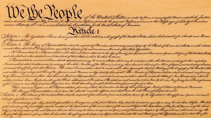Constitution sections briefly vanish from US government website