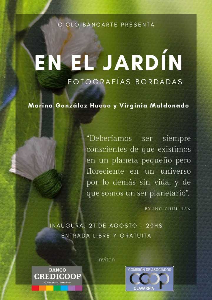 En el Jardín, Muestra de fotografías bordadas