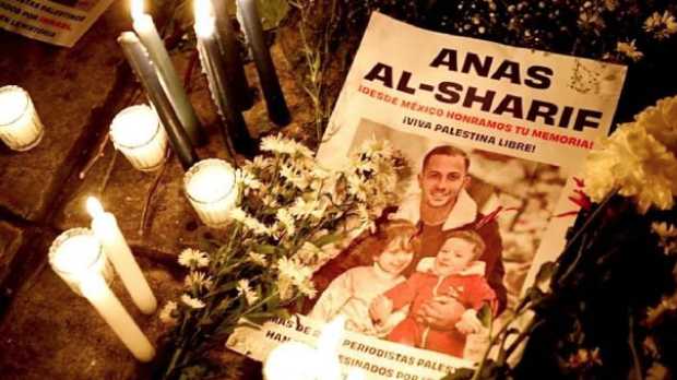 A pie del Ángel de la Independencia, honran a periodistas asesinados por Israel en Gaza