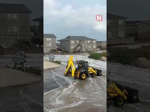 Hurricane Erin Brings Strong Waves Crashing Into North Carolina Motel