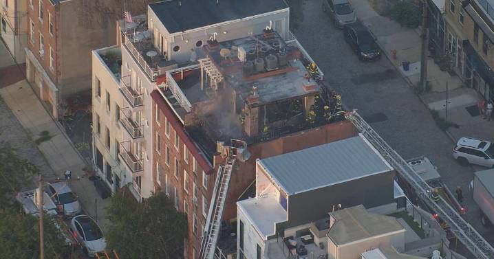 Flames break out at apartment building in Philadelphia's Old City neighborhood