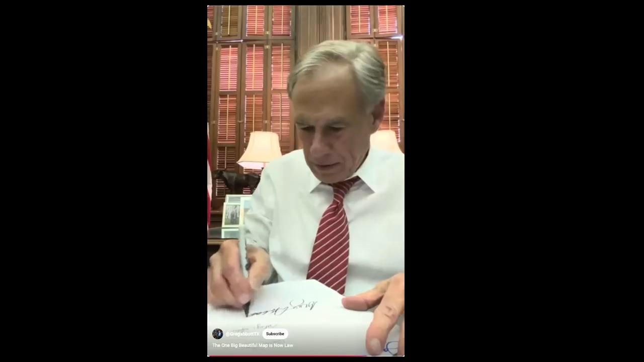 Texas governor signs new voting map pushed by Trump to gain five GOP seats in Congress in 2026