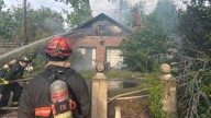 Fire crews tackle small outbuilding blaze off Mississippi Avenue early Saturday