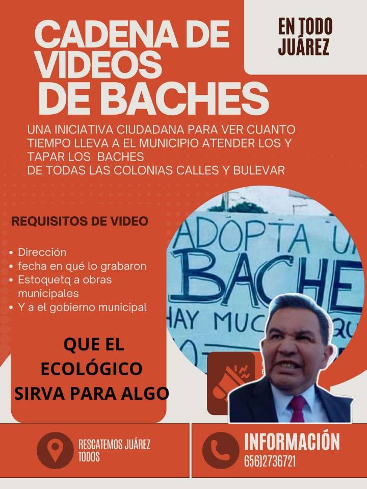 Lanzan iniciativa para exponer los baches de la ciudad