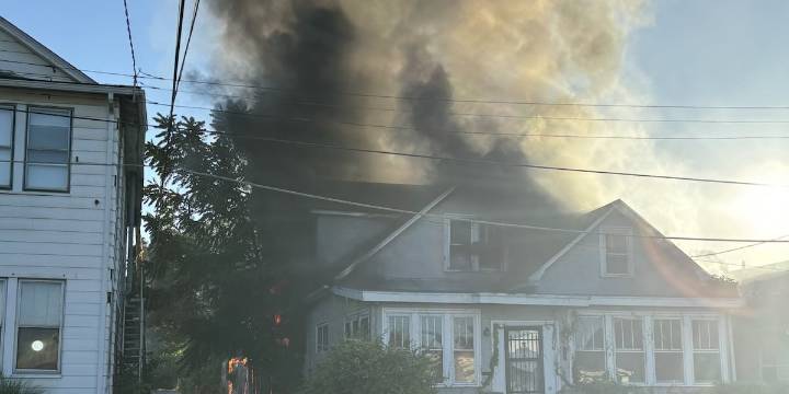 Crews fight house fire in Charleston