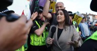GB News reporter 'hit with placard' during demonstrations at Cresta Court hotel protest