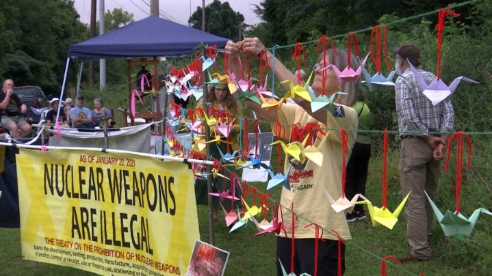 Protestors gather at Y-12 to remember victims, destruction of Hiroshima 80 years later