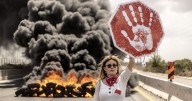 Fiery protests in Israel pictured amid demands for hostage release deal