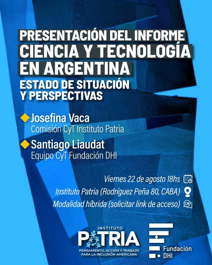 Santi Liaudat presenta este viernes 22, el estado de situación de la Ciencia y Tecnología
