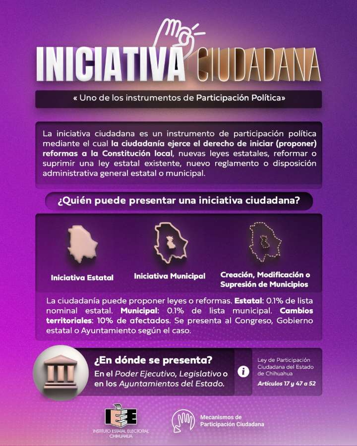 Impulsa IEE por primera vez el respaldo ciudadano a una iniciativa ciudadana en Chihuahua