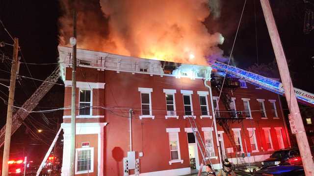 Second-alarm structure fire reported on Marshall Avenue in Camp Washington