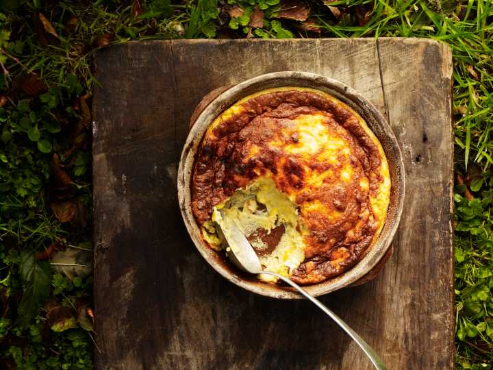 Gill Meller wants to make soufflé great again with his sweetcorn and smoked cheddar recipe