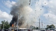 Vet office destroyed following 'big explosion', firefighters injured