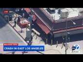 Driver crashes, knocks down King Taco sign in East LA
