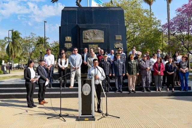 Sáenz Peña rindió homenaje al General José de San Martín al cumplirse 175 de su fallecimiento