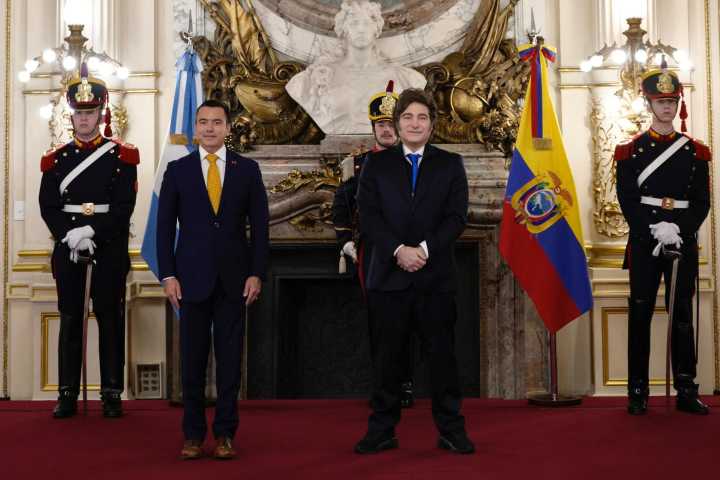 Noboa se reúne con Milei en su segundo día de visita en Argentina