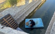 Abandonan a perrito amarrado en canal
