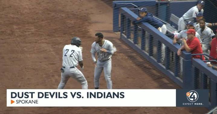 Spokane Indians rally in seventh, come back to win 4
