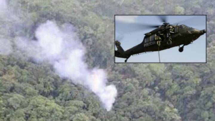 ¿Qué estaba haciendo el helicóptero de la Policía derribado durante un ataque armado en Amalfi, Antioquia?