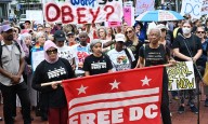 Protesters rally in D.C. one week after federal takeover