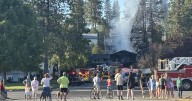 Firefighters battling garage fire in Spokane Valley