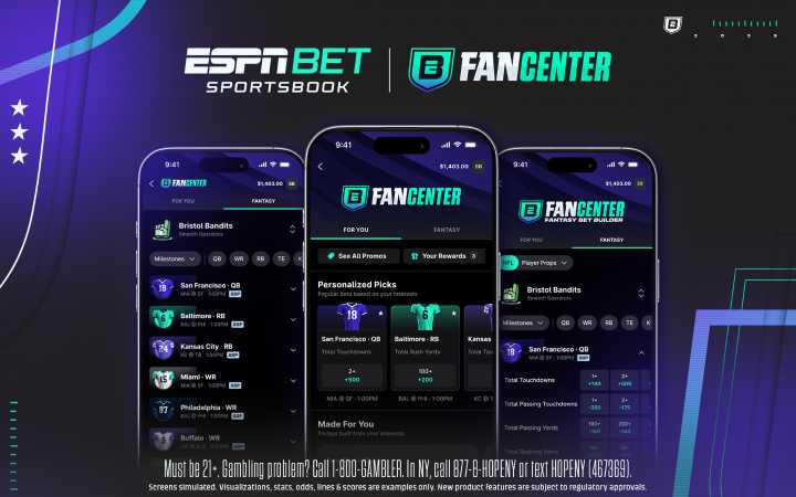 ESPN BET and ESPN Enhance Sportsbook Experience with New FanCenter Feature