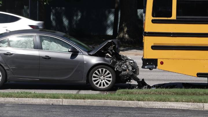 Car crashes into Virginia Beach school bus; no injuries
