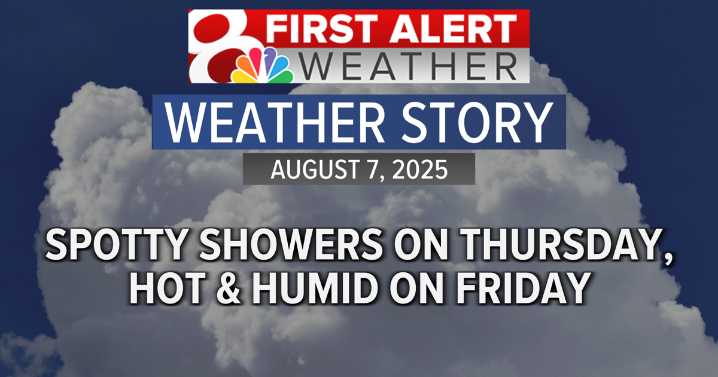Forecast: Passing showers on Thursday, warmer on Friday