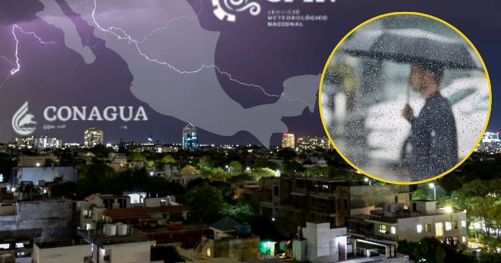 SMN advierte por lunes lluvioso con descargas eléctricas en varios estados de México ante Onda Tropical 25 y Tormenta Tropical Juliette