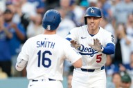 Dodgers’ Will Smith, Freddie Freeman in middle of NL batting race