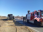 Un colectivo interurbano se incendió en Falda del Carmen sin consecuencias para los pasajeros