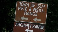 Protest on Sunday against ICE use of Islip range