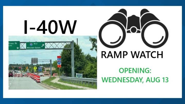 Rain could impact NC DOT's ramp reopening before school year: I-40W to be down to one lane near Union Cross Rd