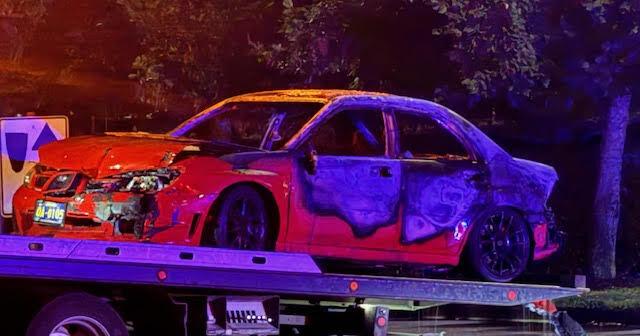 Stolen car chase in Springfield ends in blaze near Riverbend