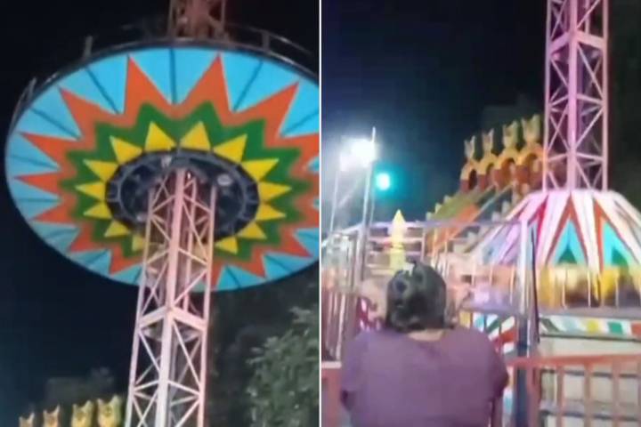 4 People Injured After Spinning Fairground Ride Falls 50 Feet in India