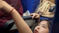 Moment brutal plane clash erupts ‘as family ATTACKS woman who complained about young boy kicking her seat during flight’