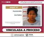 Prisión preventiva a mujer acusada de feminicidio en San José del Cabo