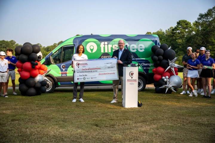 First Tee Central Arkansas receives $100,000 donation on behalf of Simmons Bank Championship