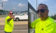 Man charged with assault for tearing down anti