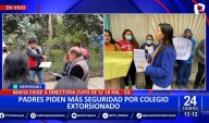Exigen cupo de 18 mil soles a directora de colegio en SJL: Padres piden más seguridad para alumnos