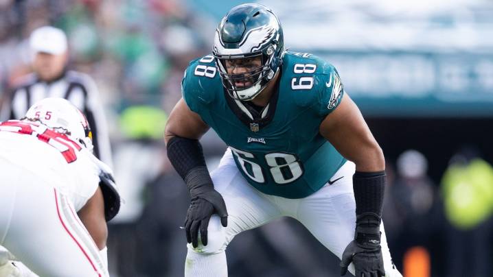 What does Eagles LT Jordan Mailata say about blocking Myles Garrett?