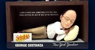 Yankee Fans Line up for Napping George Costanza Bobblehead