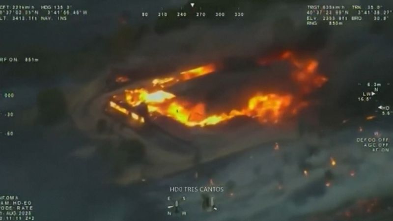Incendio forestal se extiende en España por fuertes vientos