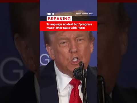 Donald Trump says “we didn’t get there” after Ukraine talks with Vladimir Putin. #BBCNews
