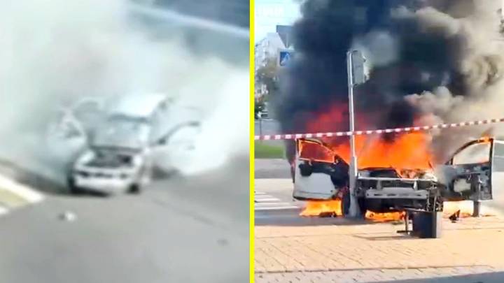 Video muestra a drone ucraniano impactando a un auto en Rusia: Tres personas resultaron heridas