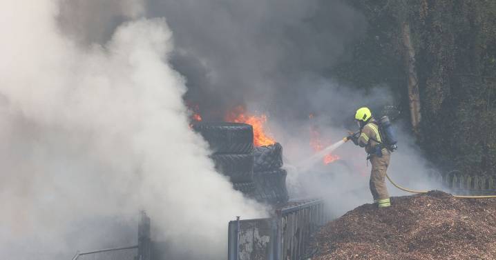 Firefighters issue warning as they tackle 'large' Stoke