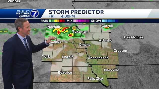 Late day rain chance in Omaha Friday