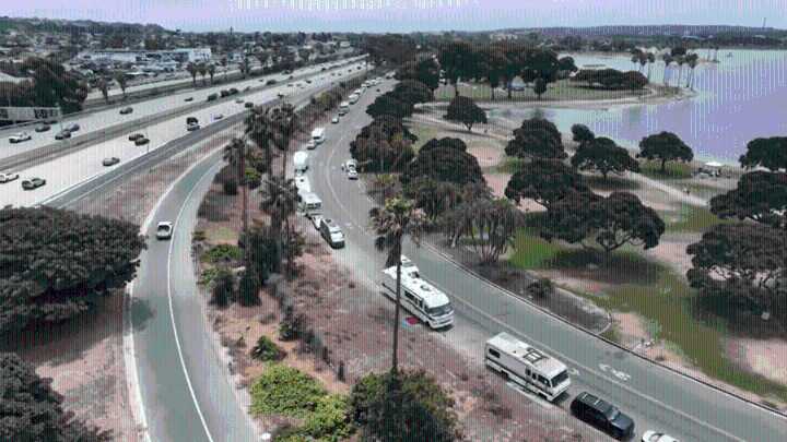 Policía restringe estacionamiento autocaravanas en Mission Bay