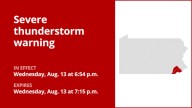 Update: Thunderstorms with damaging winds in Chester and Delaware counties Wednesday